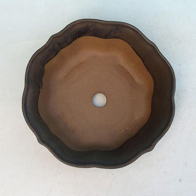 Bonsaischale aus Keramik H 06 - 14,5 x 14,5 x 4,5 cm, braun - 14,5 x 14,5 x 4,5 cm - 3