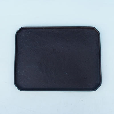 Bonsai-Schale und Tablett mit Wasser H 20, schwarz matt - 3