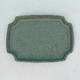 Bonsai Schüssel Tablett H03 - 16,5 x 11,5 x 5 cm, Tablett 16,5 x 11,5 x 1 cm, grün - 16,5 x 11,5 x 5 cm, Tablett 16,5 x 11,5 x 1 cm - 3/4