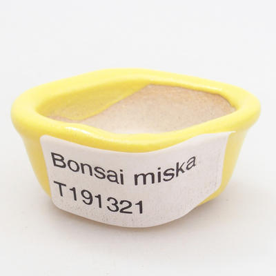 Mini Bonsai Schüssel 4,5 x 4 x 2 cm, gelbe Farbe - 4