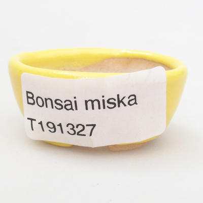 Mini Bonsai Schüssel 4,5 x 3 x 2 cm, gelbe Farbe - 4
