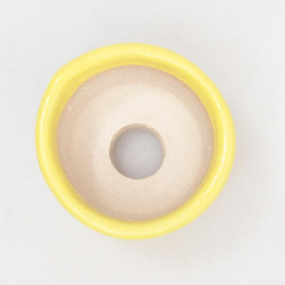 Mini Bonsai Schüssel 3 x 3 x 2,5 cm, gelbe Farbe - 4