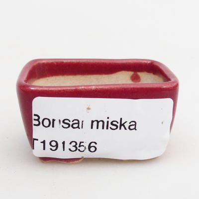 Mini-Bonsaischale 4,5 x 3 x 2 cm, Farbe rot - 4