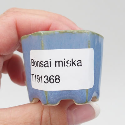 Mini Bonsai Schale 4 x 4 x 3,5 cm, Farbe blau - 4